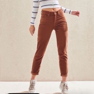 PACSUN Corduroy High Rise Mom Jeans Toffee